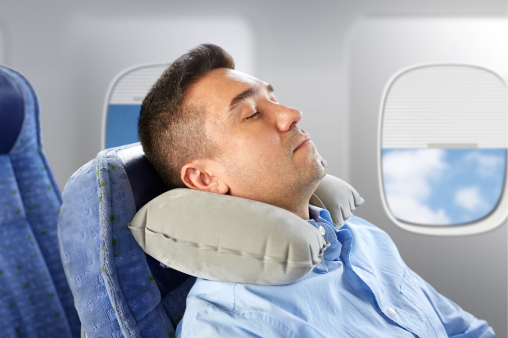 Comfortable airplane neck pillow for long flights